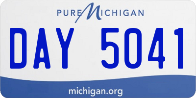 MI license plate DAY5041