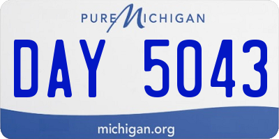 MI license plate DAY5043