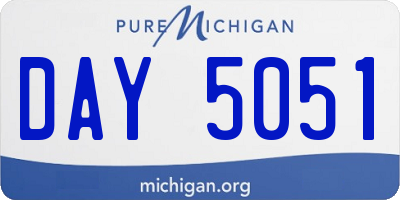 MI license plate DAY5051