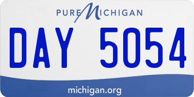 MI license plate DAY5054