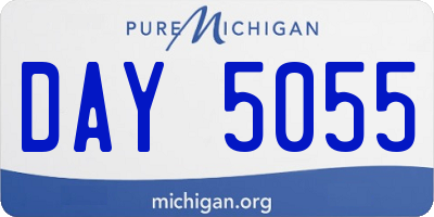 MI license plate DAY5055