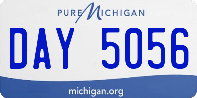 MI license plate DAY5056