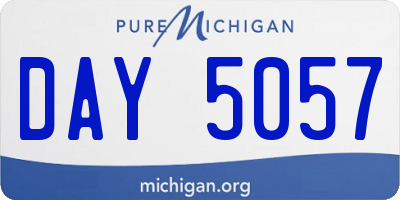MI license plate DAY5057