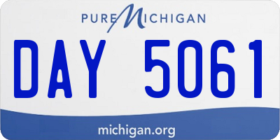 MI license plate DAY5061