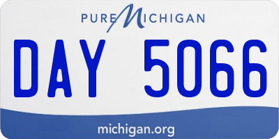 MI license plate DAY5066