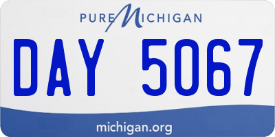 MI license plate DAY5067