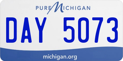 MI license plate DAY5073