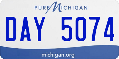 MI license plate DAY5074