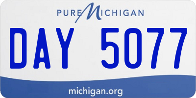 MI license plate DAY5077