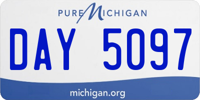 MI license plate DAY5097