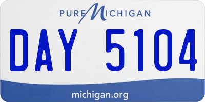 MI license plate DAY5104