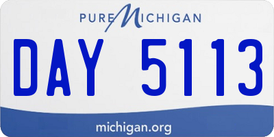MI license plate DAY5113