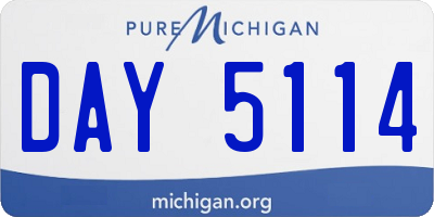 MI license plate DAY5114