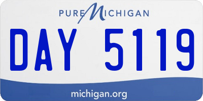 MI license plate DAY5119