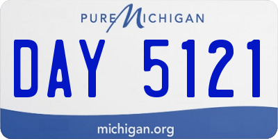 MI license plate DAY5121