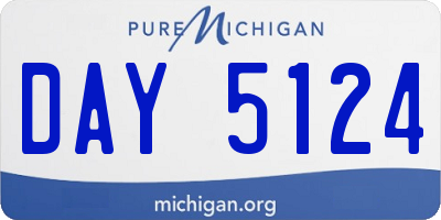 MI license plate DAY5124