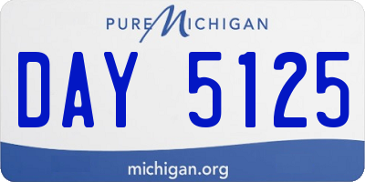 MI license plate DAY5125