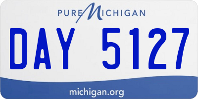 MI license plate DAY5127