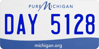 MI license plate DAY5128