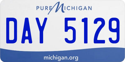 MI license plate DAY5129