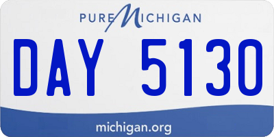 MI license plate DAY5130