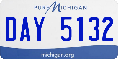 MI license plate DAY5132