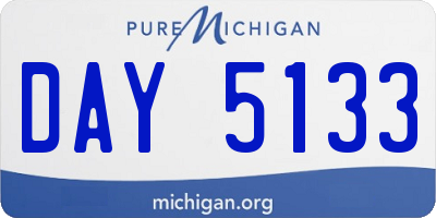 MI license plate DAY5133