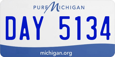 MI license plate DAY5134