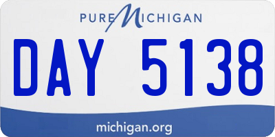 MI license plate DAY5138