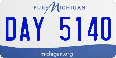 MI license plate DAY5140