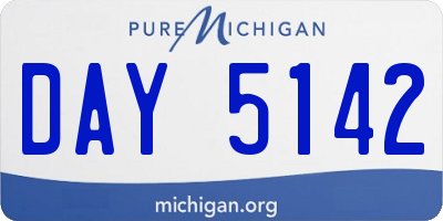MI license plate DAY5142