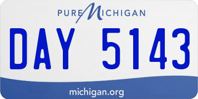 MI license plate DAY5143