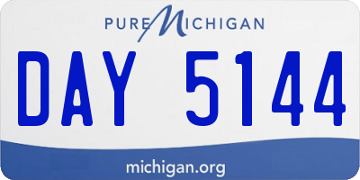 MI license plate DAY5144