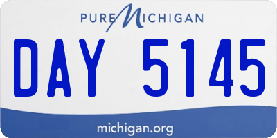 MI license plate DAY5145