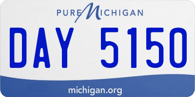 MI license plate DAY5150