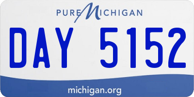 MI license plate DAY5152