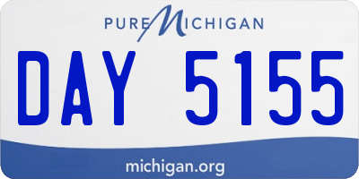MI license plate DAY5155