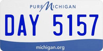 MI license plate DAY5157