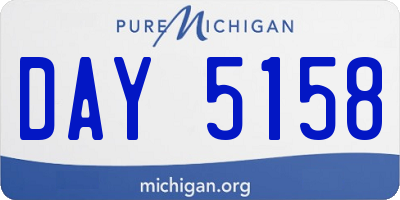 MI license plate DAY5158