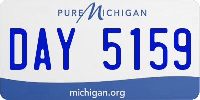 MI license plate DAY5159