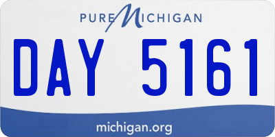 MI license plate DAY5161