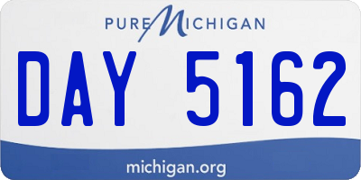 MI license plate DAY5162
