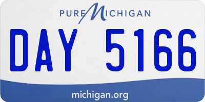 MI license plate DAY5166