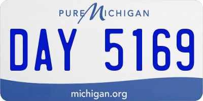 MI license plate DAY5169