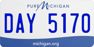 MI license plate DAY5170