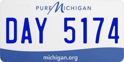MI license plate DAY5174