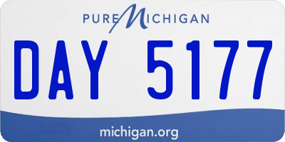 MI license plate DAY5177