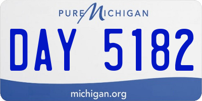 MI license plate DAY5182