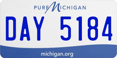 MI license plate DAY5184