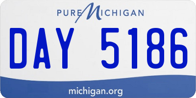 MI license plate DAY5186